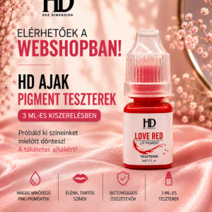 ÚJ HD Love Red teszter ajak pigment - 3ml