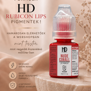 ÚJ HD Rubicon Nude Corall teszter ajak pigment - 3ml